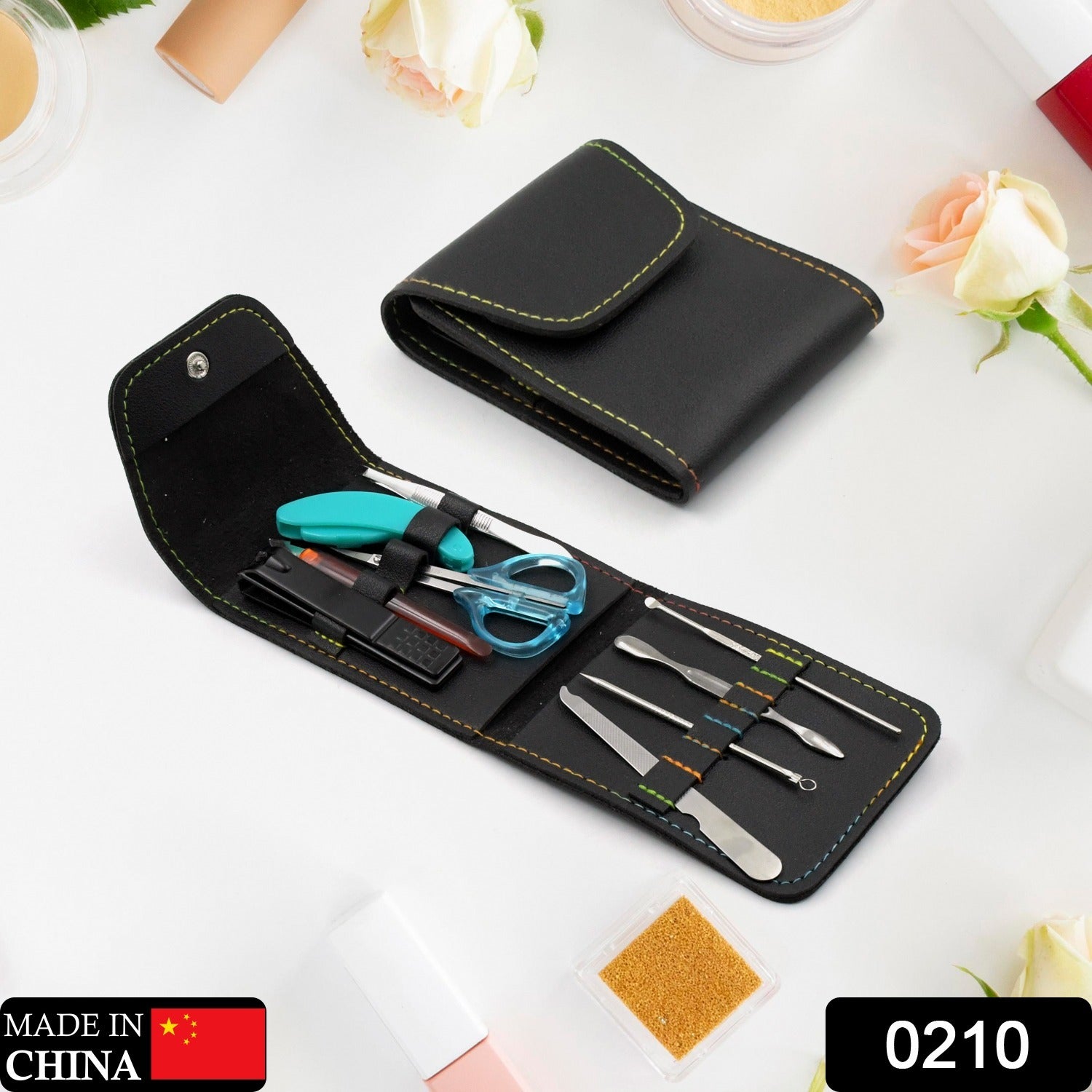 0210 9pc Nail Clipper Kit, Fingernail Clipper, Manicure Set, Stainless Steel Nail Cutter Set ,Manicure Toe Nail Clippers Care Tools with Lightweight and Beautiful Travel Case (9Pc Set) 0210 9pc Nail Clipper Kit, Fingernail Clipper, Manicure Set, Stainless Steel Nail Cutter Set ,Manicure Toe Nail Clippers Care Tools with Lightweight and Beautiful Travel Case (9Pc Set)